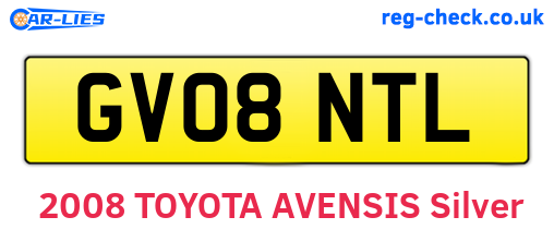 GV08NTL are the vehicle registration plates.