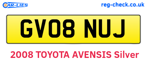 GV08NUJ are the vehicle registration plates.