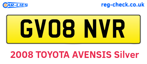 GV08NVR are the vehicle registration plates.