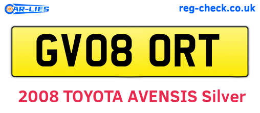 GV08ORT are the vehicle registration plates.