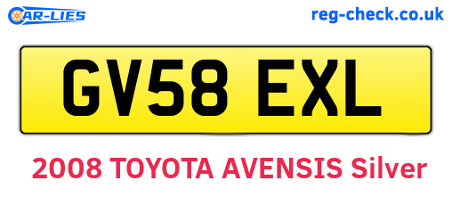 GV58EXL are the vehicle registration plates.