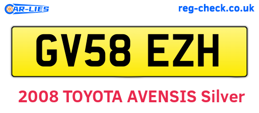 GV58EZH are the vehicle registration plates.
