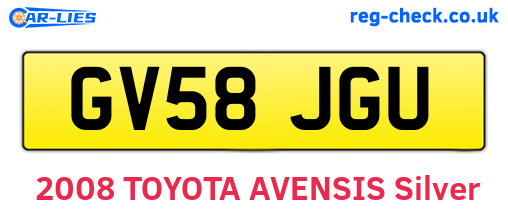 GV58JGU are the vehicle registration plates.