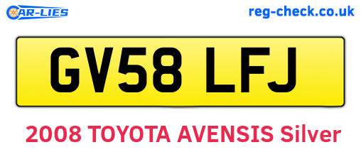 GV58LFJ are the vehicle registration plates.