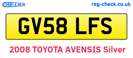 GV58LFS are the vehicle registration plates.