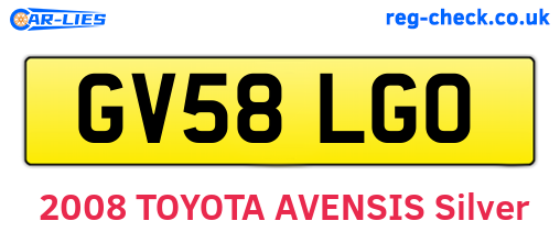 GV58LGO are the vehicle registration plates.