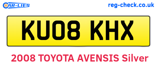 KU08KHX are the vehicle registration plates.