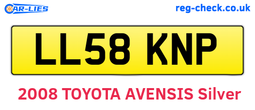 LL58KNP are the vehicle registration plates.