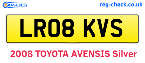LR08KVS are the vehicle registration plates.