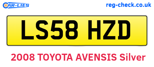 LS58HZD are the vehicle registration plates.