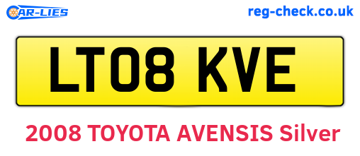 LT08KVE are the vehicle registration plates.