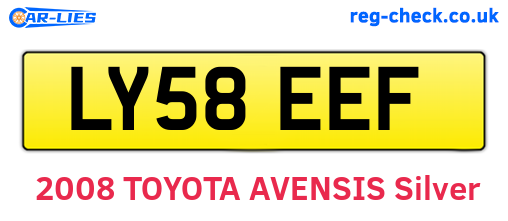 LY58EEF are the vehicle registration plates.