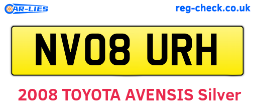 NV08URH are the vehicle registration plates.