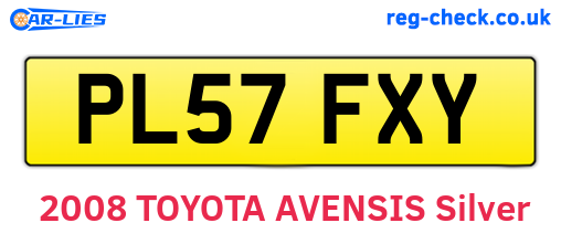 PL57FXY are the vehicle registration plates.
