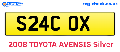S24COX are the vehicle registration plates.