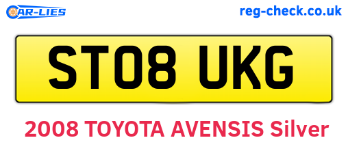 ST08UKG are the vehicle registration plates.