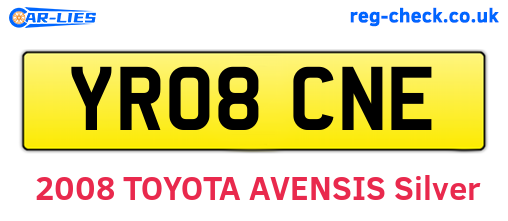 YR08CNE are the vehicle registration plates.
