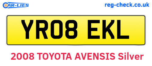 YR08EKL are the vehicle registration plates.