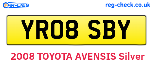 YR08SBY are the vehicle registration plates.