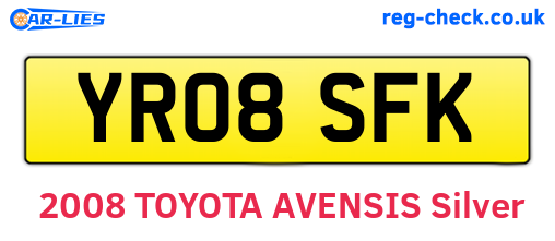 YR08SFK are the vehicle registration plates.
