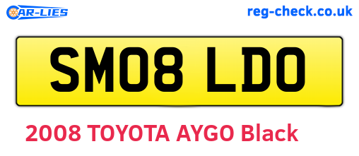 SM08LDO are the vehicle registration plates.