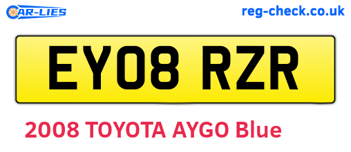 EY08RZR are the vehicle registration plates.
