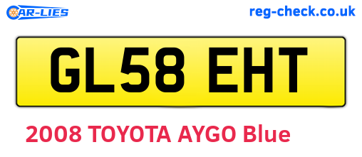GL58EHT are the vehicle registration plates.