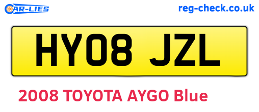 HY08JZL are the vehicle registration plates.