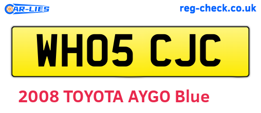 WH05CJC are the vehicle registration plates.