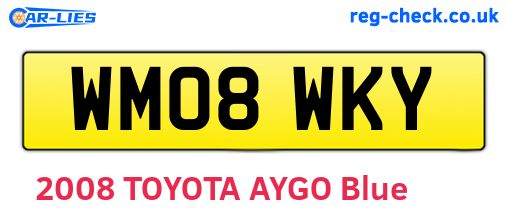 WM08WKY are the vehicle registration plates.