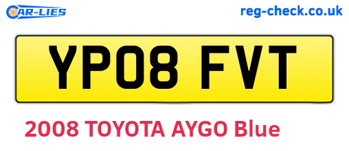 YP08FVT are the vehicle registration plates.