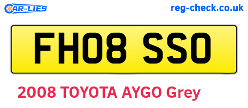 FH08SSO are the vehicle registration plates.