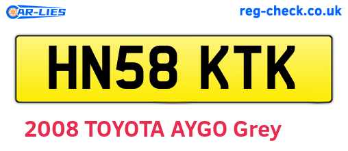 HN58KTK are the vehicle registration plates.