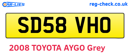 SD58VHO are the vehicle registration plates.