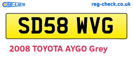 SD58WVG are the vehicle registration plates.