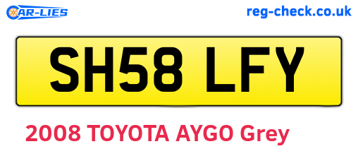 SH58LFY are the vehicle registration plates.