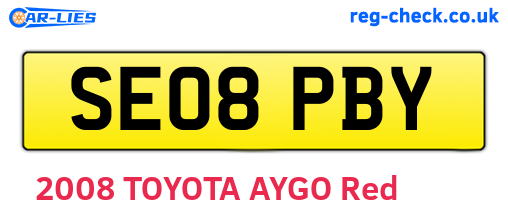 SE08PBY are the vehicle registration plates.