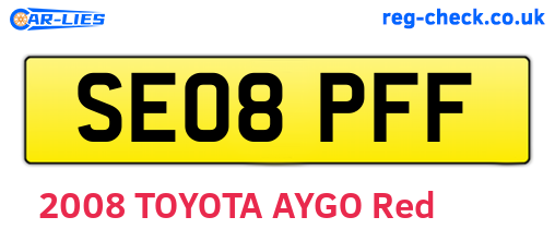 SE08PFF are the vehicle registration plates.