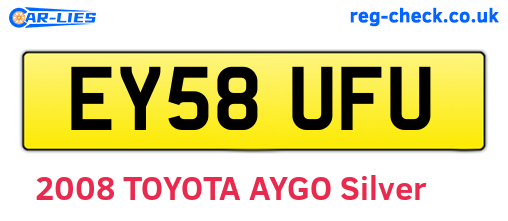 EY58UFU are the vehicle registration plates.