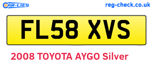 FL58XVS are the vehicle registration plates.
