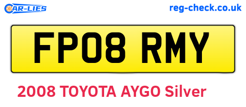 FP08RMY are the vehicle registration plates.