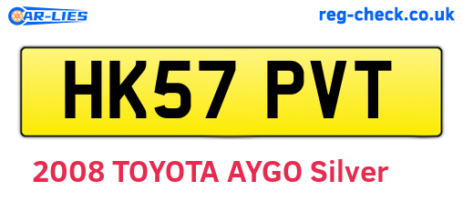 HK57PVT are the vehicle registration plates.