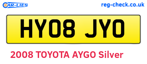 HY08JYO are the vehicle registration plates.