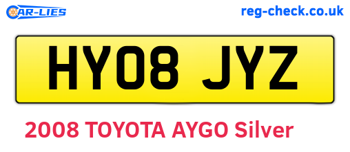 HY08JYZ are the vehicle registration plates.