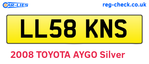 LL58KNS are the vehicle registration plates.