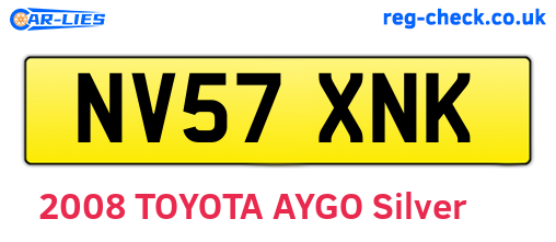 NV57XNK are the vehicle registration plates.