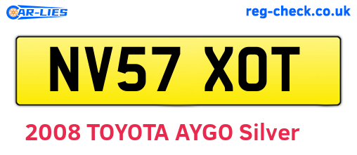 NV57XOT are the vehicle registration plates.
