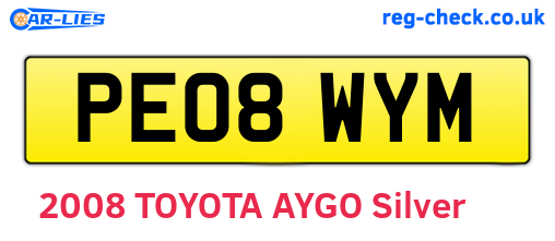 PE08WYM are the vehicle registration plates.