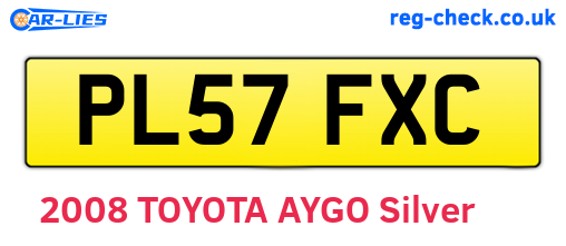 PL57FXC are the vehicle registration plates.