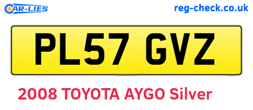 PL57GVZ are the vehicle registration plates.